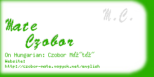 mate czobor business card